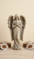 Angel resin statue with outstretched wings
